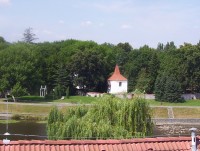 Písek-zvonice na hřbitově z r.1575 na levém břehu Otavy-Foto:Ulrych Mir.