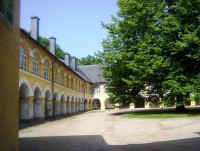 Velké Losiny-zámek-nádvoří s barokními arkádami-Foto:Ulrych Mir.