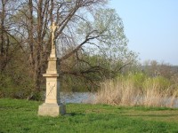 Velká Bystřice-kříž u rybníka na křižovatce cest do Lošova a do Bukovan-Foto:Ulrych Mir.