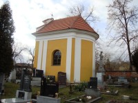Svatý Kopeček-starý hřbitov s kaplí sv.Barbory a hrobem Th.Dr.Josefa Foltýnovského-Foto:Ulrych Mir.