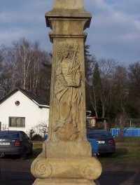 Nová Ulice-kříž z r.1805 před hřbitovem-detail-Foto:Ulrych Mir.