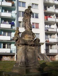 Nová Ulice-socha Panny Marie z r.1776 nad Brněnskou ulicí-Foto:Ulrych Mir.