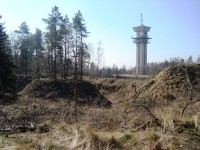 Lošov-fort č.II Radíkov z let 1871-76 nad Radíkovem-telekomunikační věž z r.1979 a střed fortu-Foto:Ulrych Mir.