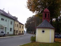 Lazce-Lazecká ulice s kaplí se zvonicí z r.1841-Foto:Ulrych Mir.