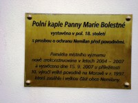 Nemilany-polní kaple Panny Marie Bolestné z pol.18.stol. na konci Sportovní ulice-Foto:Ulrych Mir.