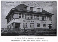 Slavonín-Arbesova ulice-Česká škola a opatrovna v r.1931, nyní Mateřská škola-Foto:Ulrych Mir.