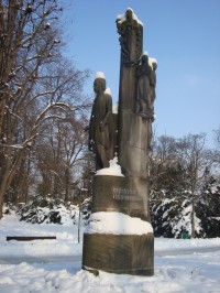 Olomouc-Smetanovy sady v zimě-Smetanův pomník-Foto:Ulrych Mir.