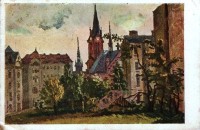 Olomouc-Evangelický kostel z Kollárova náměstí-1936-sbírka:Ulrych Mir.