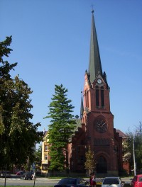 Olomouc-tř.Svobody a Červený kostel-Foto:Ulrych Mir.