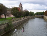 Olomouc-Blahoslavova ulice-kostel Českobratrské církve evangelické a řeka Morava-Foto:Ulrych Mir.