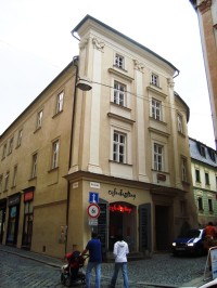 Olomouc-Michalská ulice-dům U Zlaté štiky s pamětní deskou G.Mahlera-Foto:Ulrych Mir.
