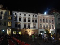 Olomouc-Horní náměstí-Petrášův palác z pol.16.stol. a Švédská ulička v podvečer-Foto:Ulrych Mir.