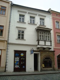 Olomouc-Riegrova ulice-dům č.p.393, bývalý dům rytíře Kryštofa  Podstátského z Prusínovic-Foto:Ulrych Mir.