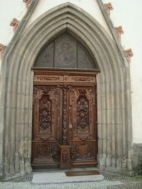 Olomouc-Kateřinská ulice-kostel sv.Kateřiny-gotický vstupní portál-Foto:Ulrych Mir.