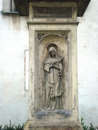Olomouc-Kateřinská ul.-kříž před kostelem sv.Kateřiny-detail-Foto:Ulrych Mir.