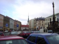 Olomouc-Dolní náměstí-pohled na Radnici na Horním náměstí-Foto:Ulrych Mir.