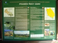 Nízký Jeseník,oblast Oderské vrchy-pramen řeky Odry-informační deska-Foto:Ulrych Mir.