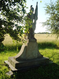 Domašov u Šternberka-socha sv.Antoníčka z r.1914 u silnice na Těšíkov-Foto:Ulrych Mir.