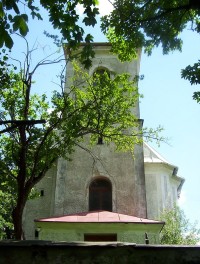 Dětřichov nad Bystřicí- kostel s strženou hlavicí věže-Foto:Ulrych Mir.