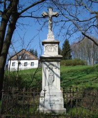 Norberčany-Stará Libavá-kříž z r.1892 uprostřed obce-Foto:Ulrych Mir.