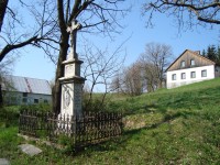 Norberčany-Stará Libavá-kříž z r.1892 ve středu obce-Foto:Ulrych Mir.