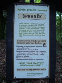 Národní přírodní rezervace Špraněk-informační deska-Foto:Ulrych Mir.