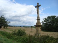 Bílá Lhota-Řimice-kříž z r.1857 u silnice k Lošticím-Foto:Ulrych Mir.