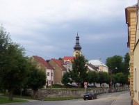 Chýnov-Gabrielovo náměstí a kostel Nejsvětější Trojice-Foto:Ulrych Mir.