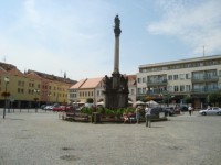 Nymburk-Náměstí Přemyslovců-Mariánský sloup-Foto:Ulrych Mir.