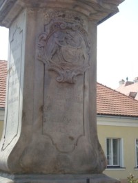 Nymburk-Kostelní náměstí se sochou Sv.Vojtěcha-detail-Foto:Ulrych Mir.
