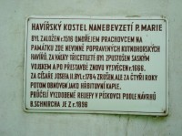 Poděbrady-Havířský kostelík Nanebevzetí P.Marie z let 1516-1896-informační deska-Foto:Ulrych Mir.