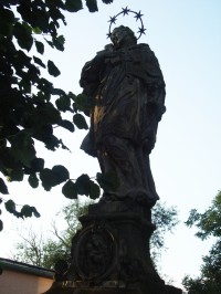 Loštice-socha sv.Jana Nepomuckého na Olomoucké ulici-Foto:Ulrych Mir.