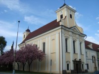 Prostějov-kostel sv. Jana Nepomuckého s klášterem Milosrdných bratří
