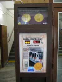 Pamětní mince - možnost zakoupení v Dolní stanici