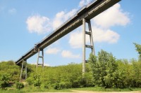 Nový viadukt který překlenul hluboké údolí řeky Jihlavy