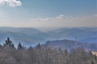 Pohled ze Zubštejna do hlubokého údolí Svratky