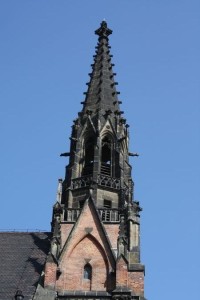 Brno - Červený kostel - detail věže