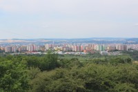 Pohled z vyhlídky na městskou část Vinohrady
