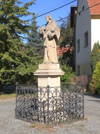 Sloup v Moravském krasu - socha sv. Jana Nepomuckého