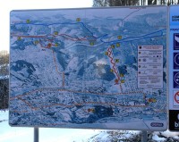Česká Třebová - skiareál Peklák, mapa zimních aktivit