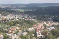 Pohled na Boskovice ze svahu Hradního kopce