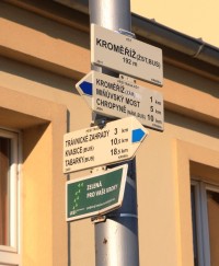 Turistické rozcestí Kroměříž nádraží