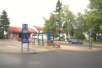 Kuřim - autobusové nádraží (dnes již historická fotografie)