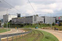 Technologický park, za ním budova Technického muzea