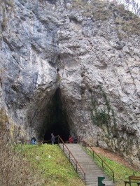 Vchod do Kateřinské jeskyně - listopad 2011