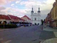 Březnické náměstí s kostelem sv.Ignáce -stavba bratrů Lurágových