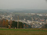Pohled od Bismarkovy rozhledny na Markneukirchen