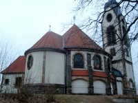 Kostel, zadní pohled
