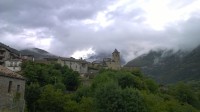 Torla - španělské městečko v Pyrenejích.