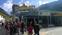 stanice zubačky v centru Zermattu.